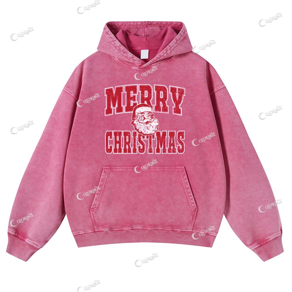 Merry Christmas Casual Washed Hoodie