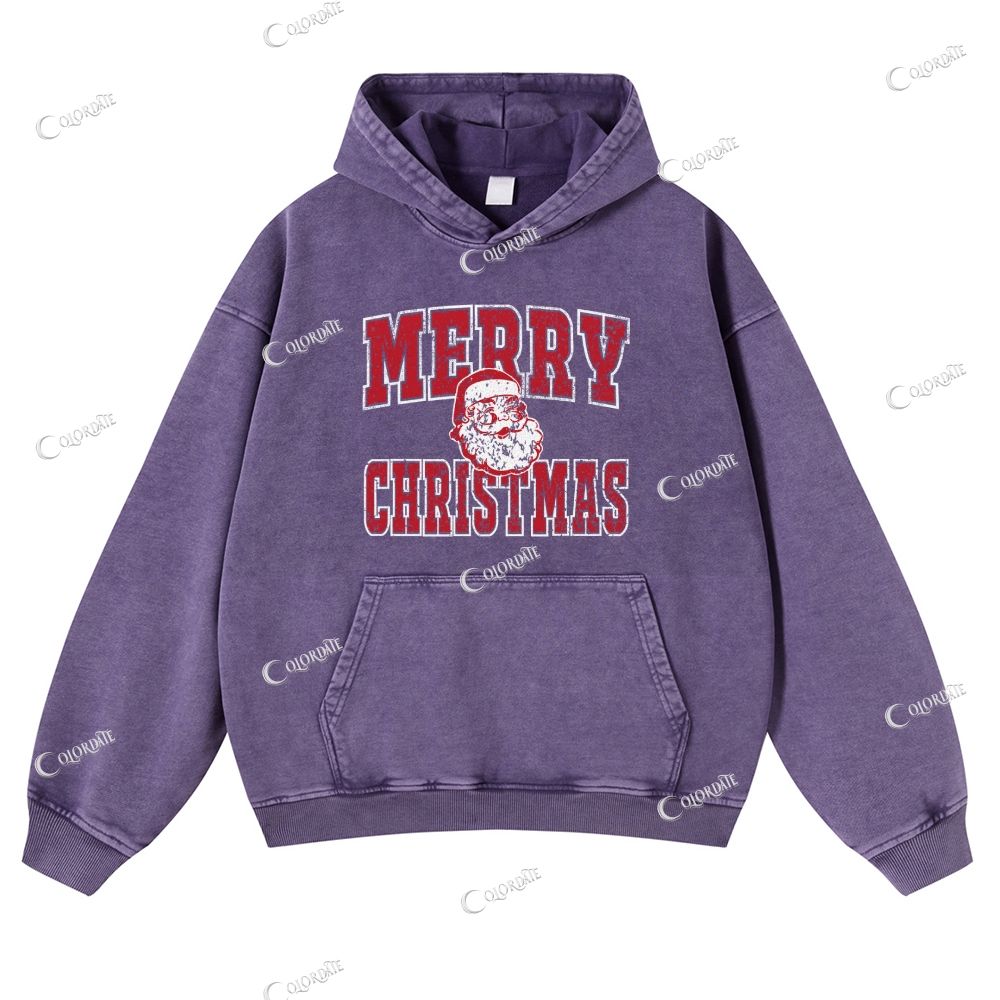 Merry Christmas Casual Washed Hoodie