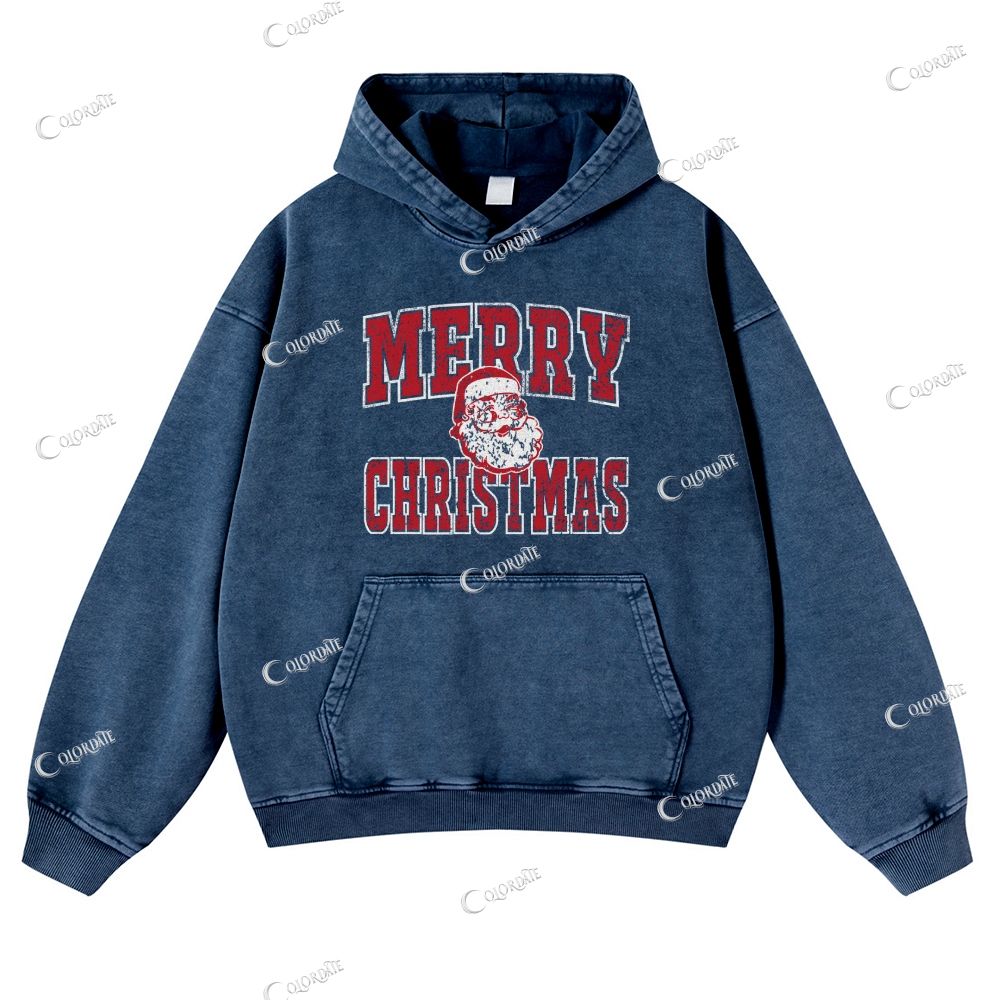 Merry Christmas Casual Washed Hoodie