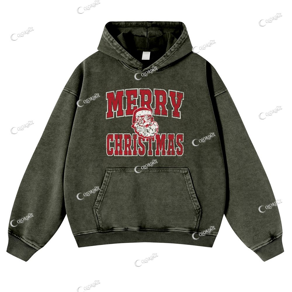 Merry Christmas Casual Washed Hoodie