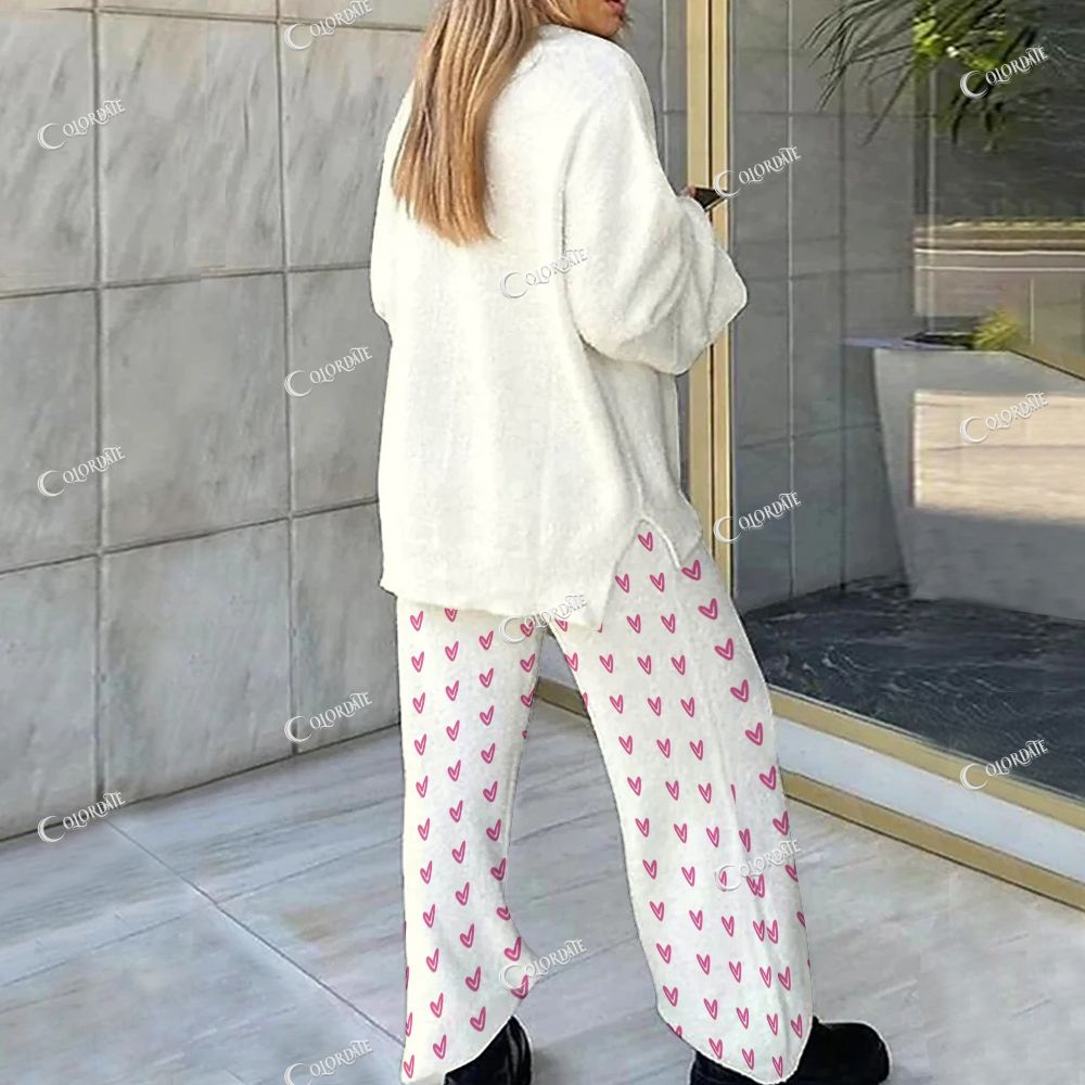 Colordate Tulip Print Loungewear Set For Women