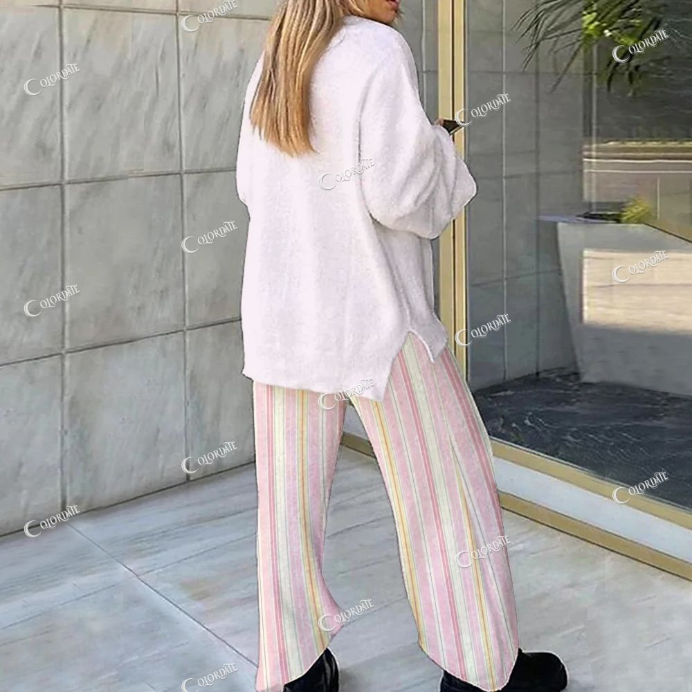 Colordate Cute Bear Print Loungewear Set For Women