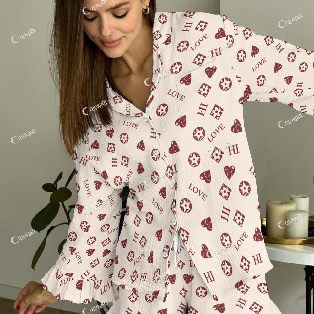 Colordate Women's Love Vintage Printed Suit