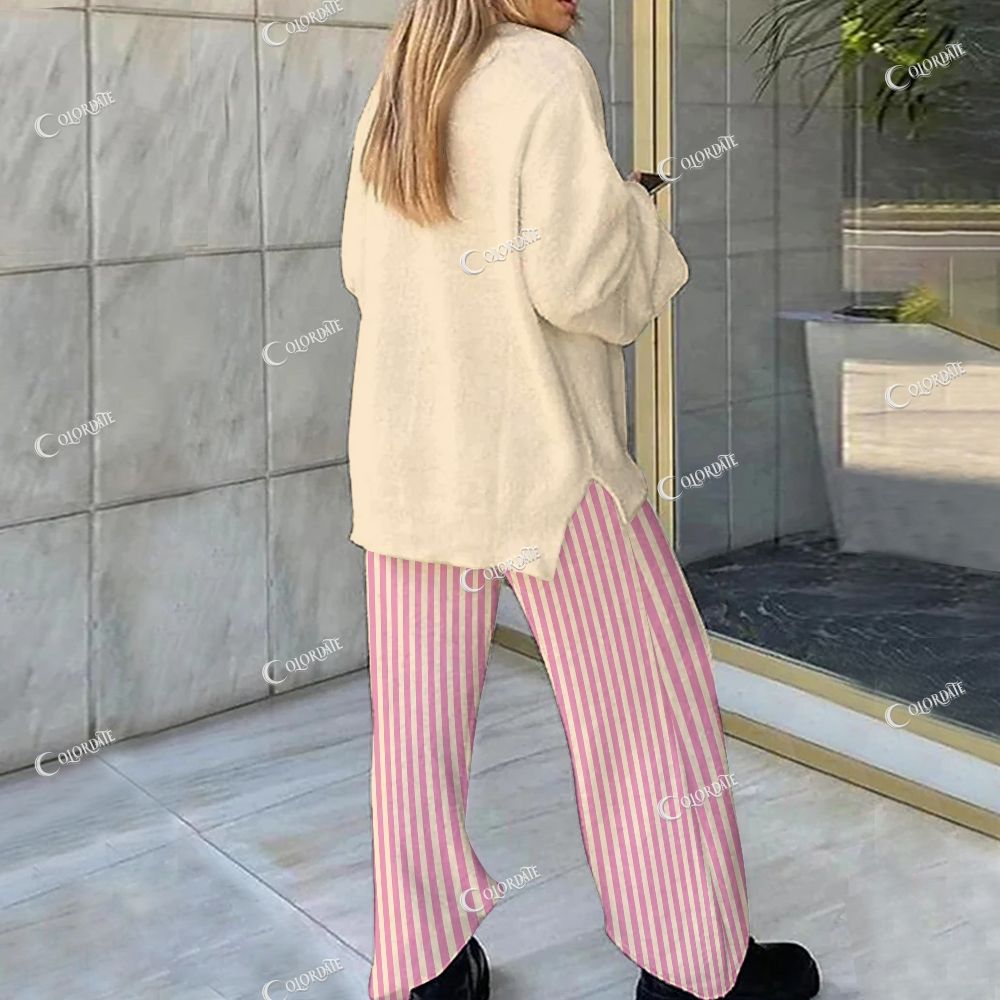 Colordate Flower Print Loungewear Set For Women