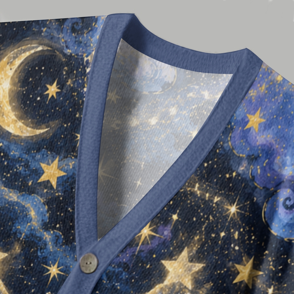 Magical Starry Fairy Water Reflection Ugly Cardigan Sweater 