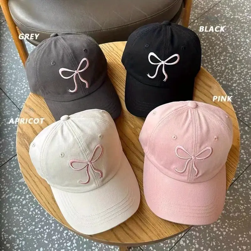 Women's Adjustable Cute Bow Baseball Cap