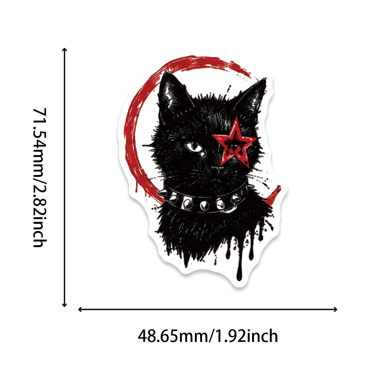 50 PVC Punk, Gothic, Skull, Rock And Dark Grunge Stickers