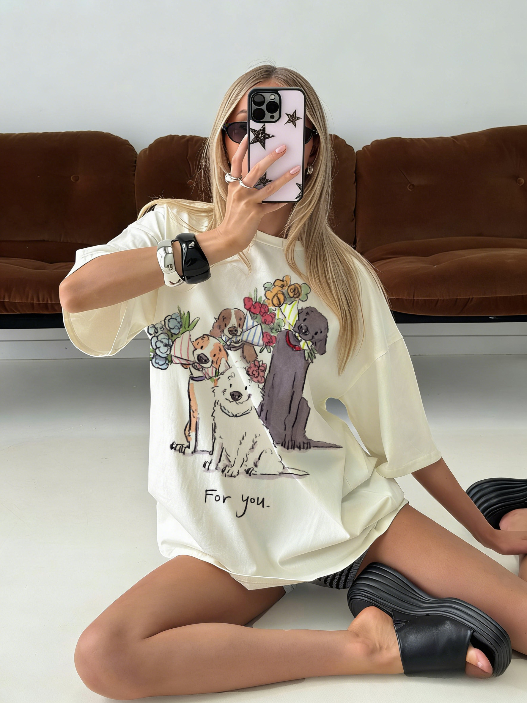 Flower Delivery Pups T-Shirt