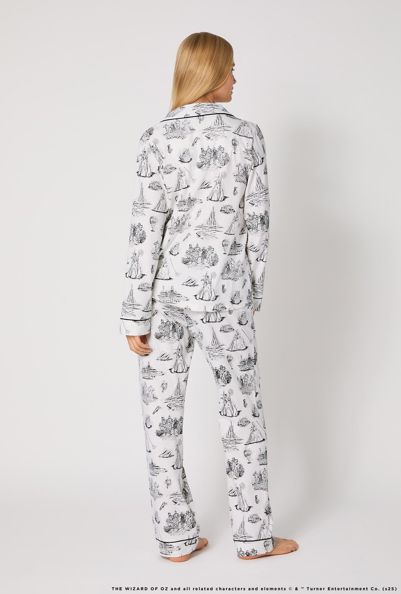 Wizard Of Oz Long Sleeve Classic Satin Pj Set