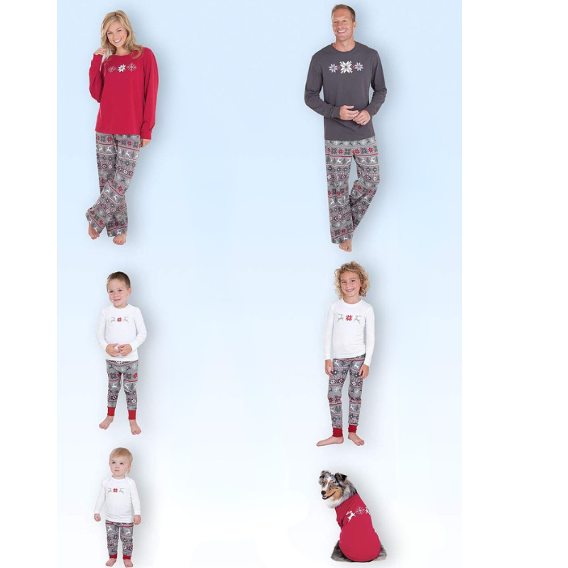 The Nordic Theme Print Family Pajama Set