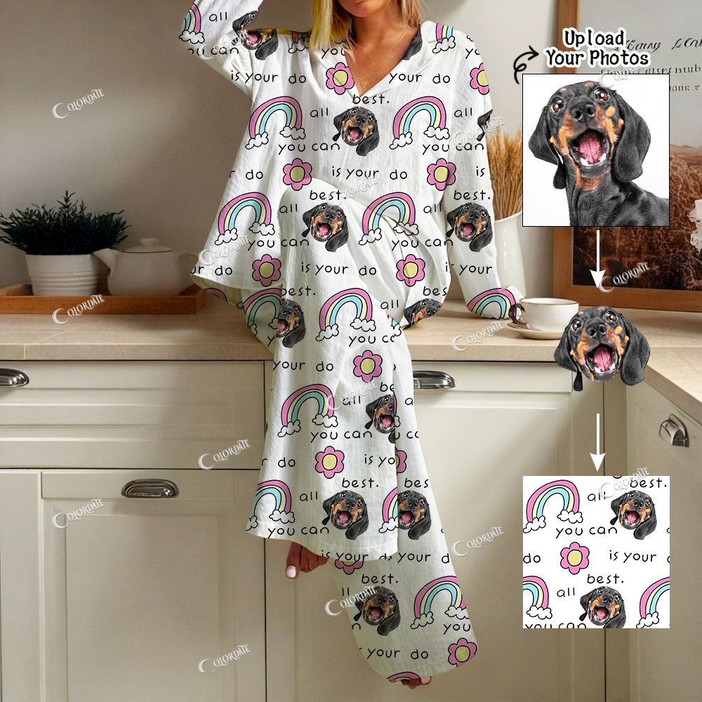 Addcustom Your Photos Women's Cardigan Homewear Set