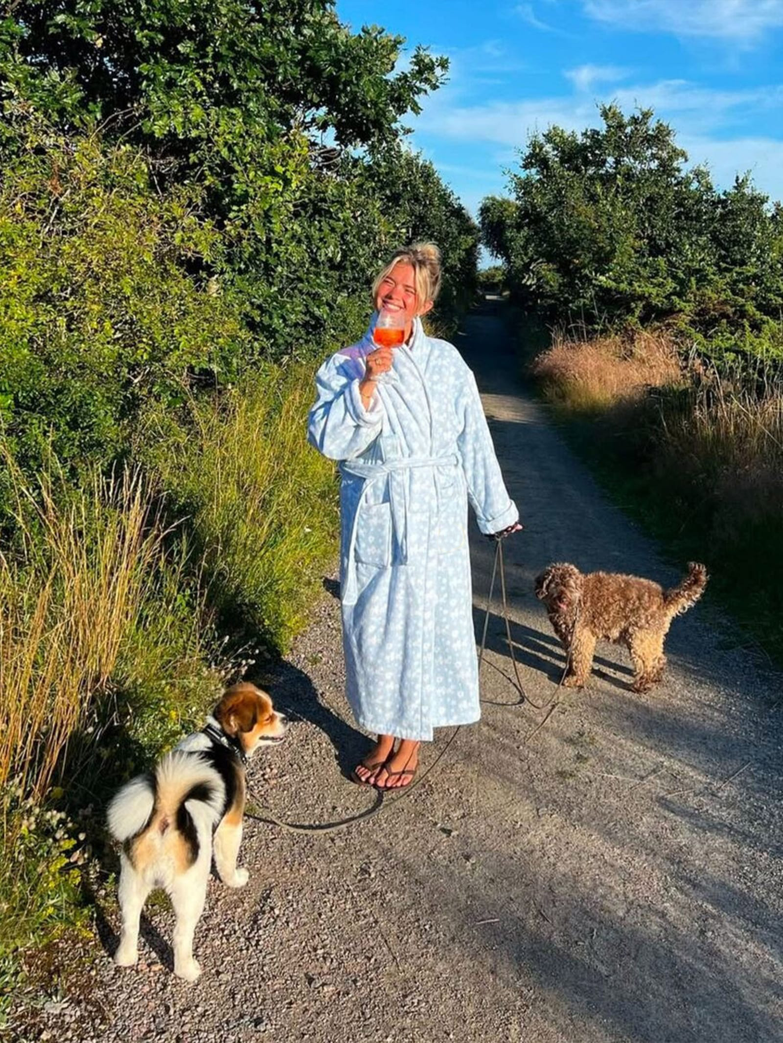 Dream Blue Little Flower Robe 