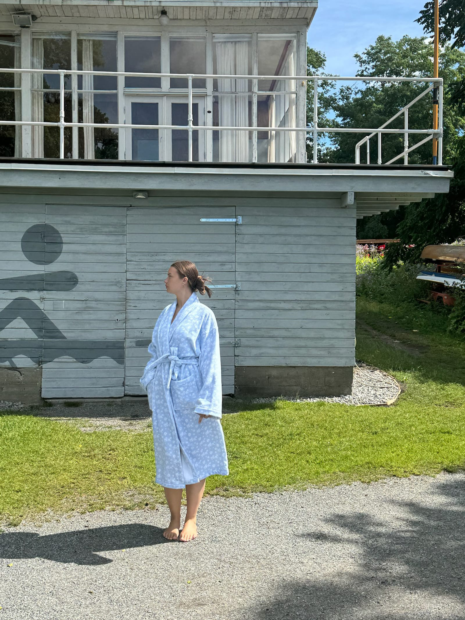 Dream Blue Little Flower Robe 