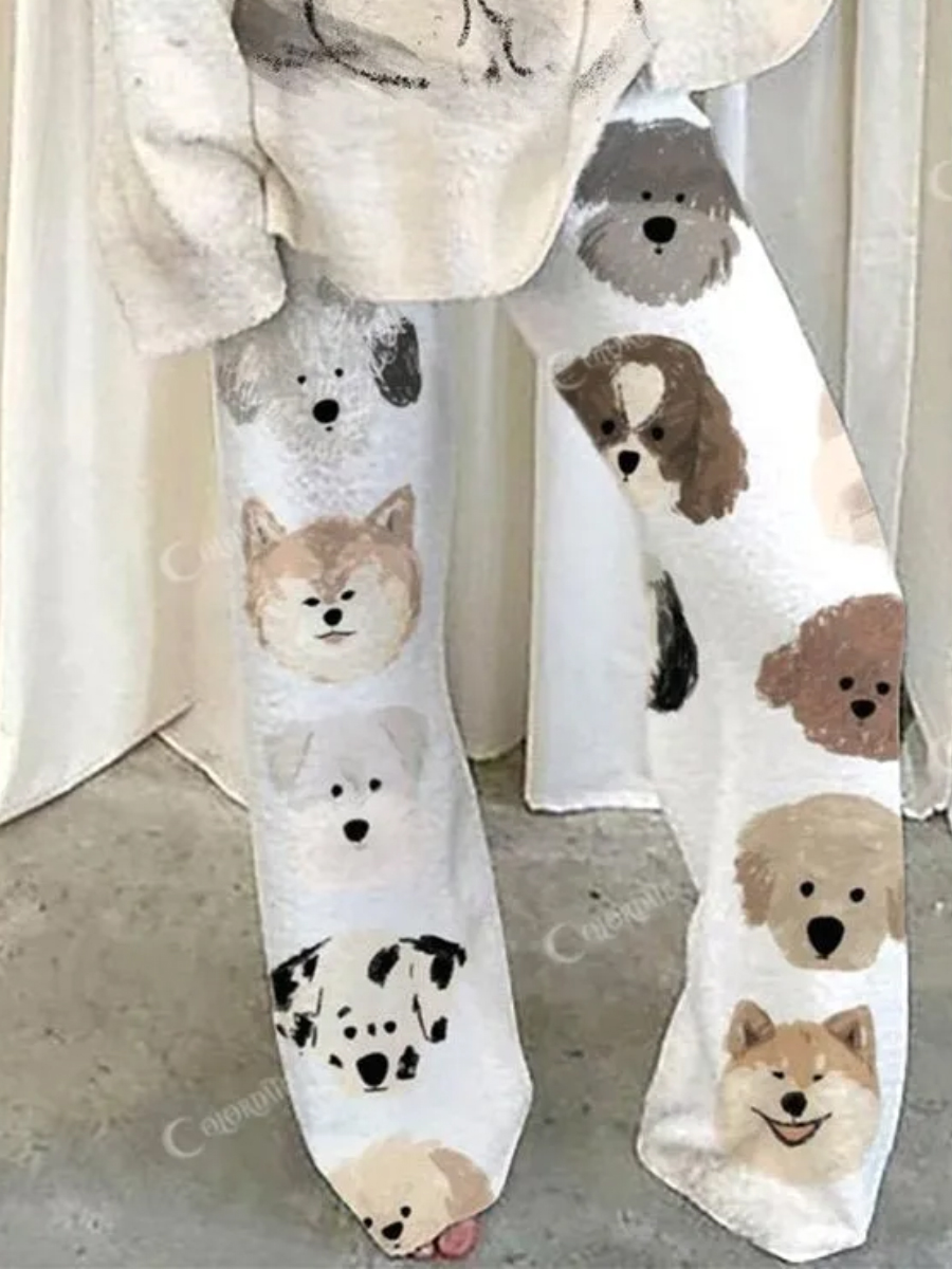 Women's Cute Puppy Loungewear Set