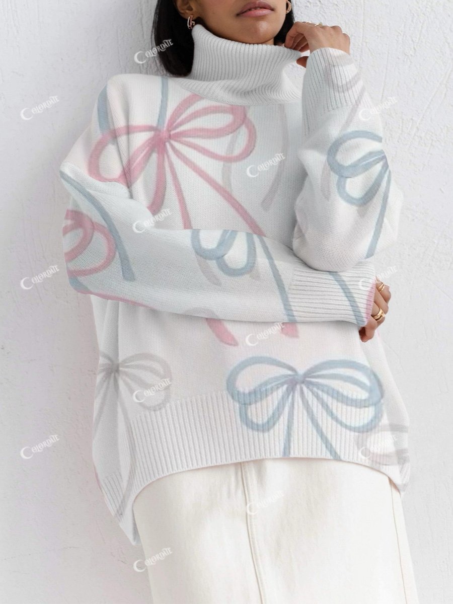 Women's Fun Bow Loose Long Sleeve Top