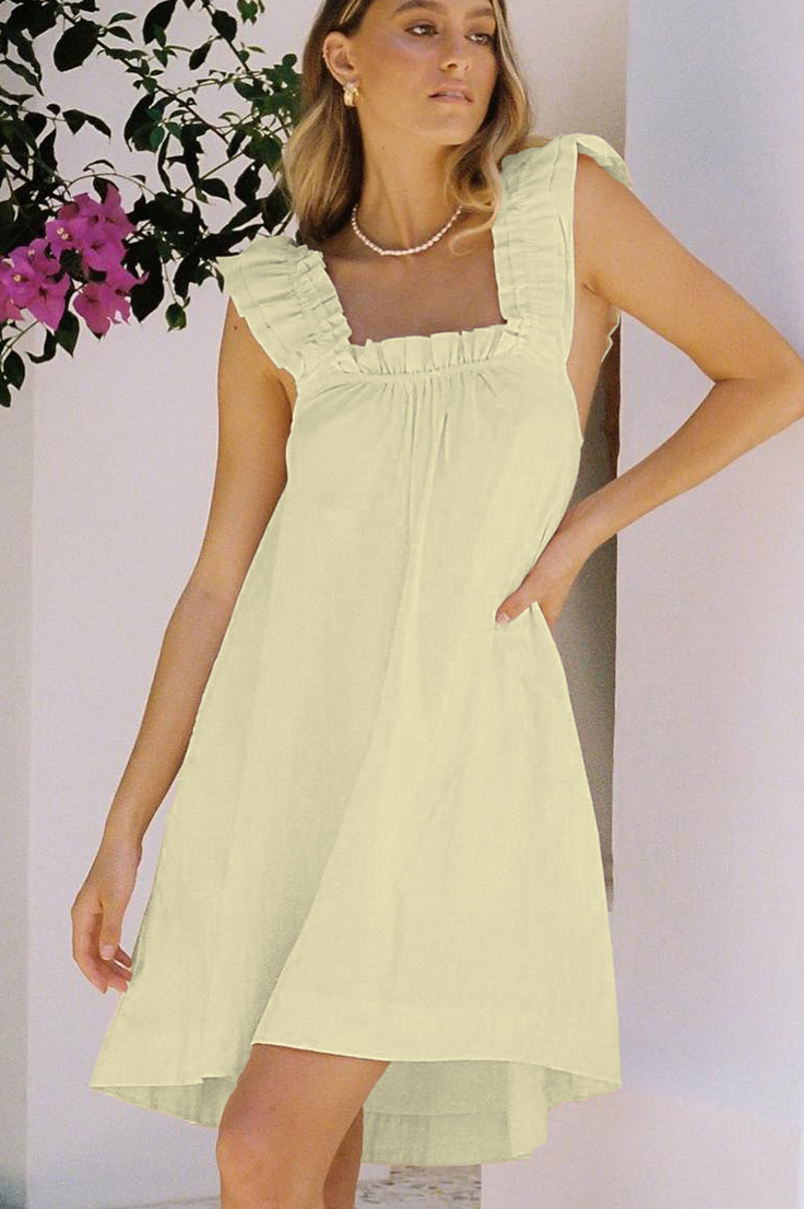Women's Printed Ruffle Mid-Length Nightgown