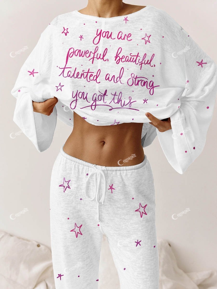 Women's Feminist You Are Powerflu Long Sleeve Knit Suit