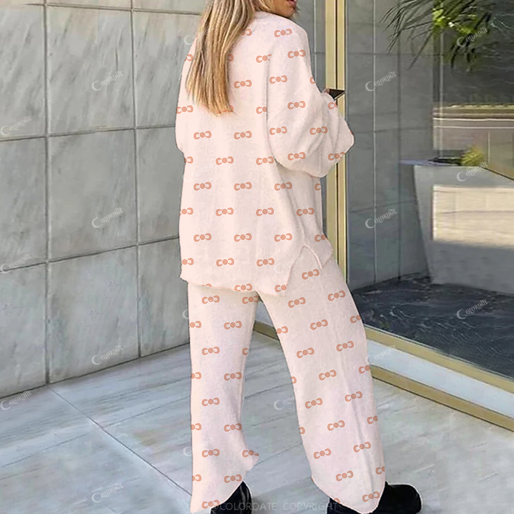 Colordate Casual Lovely Bow Loungewear Set For Women