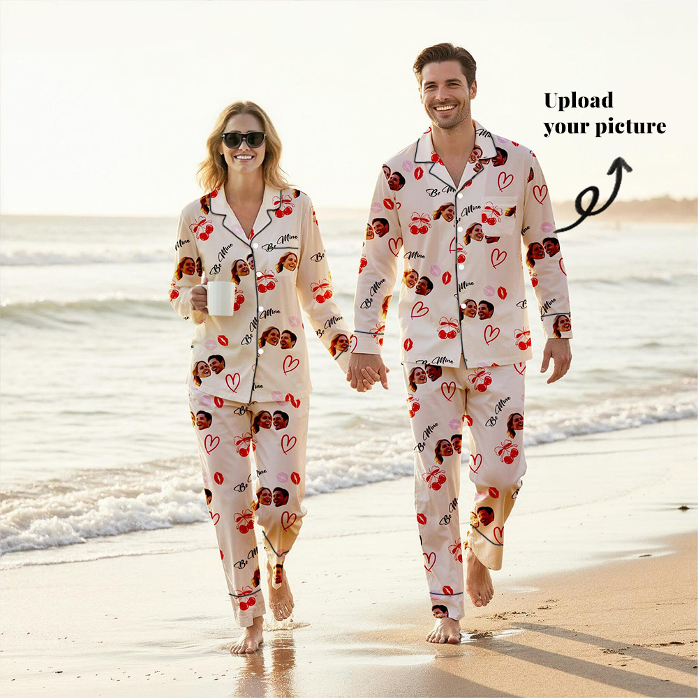 Custom Valentine's Day Print Home Long Sleeve Suit