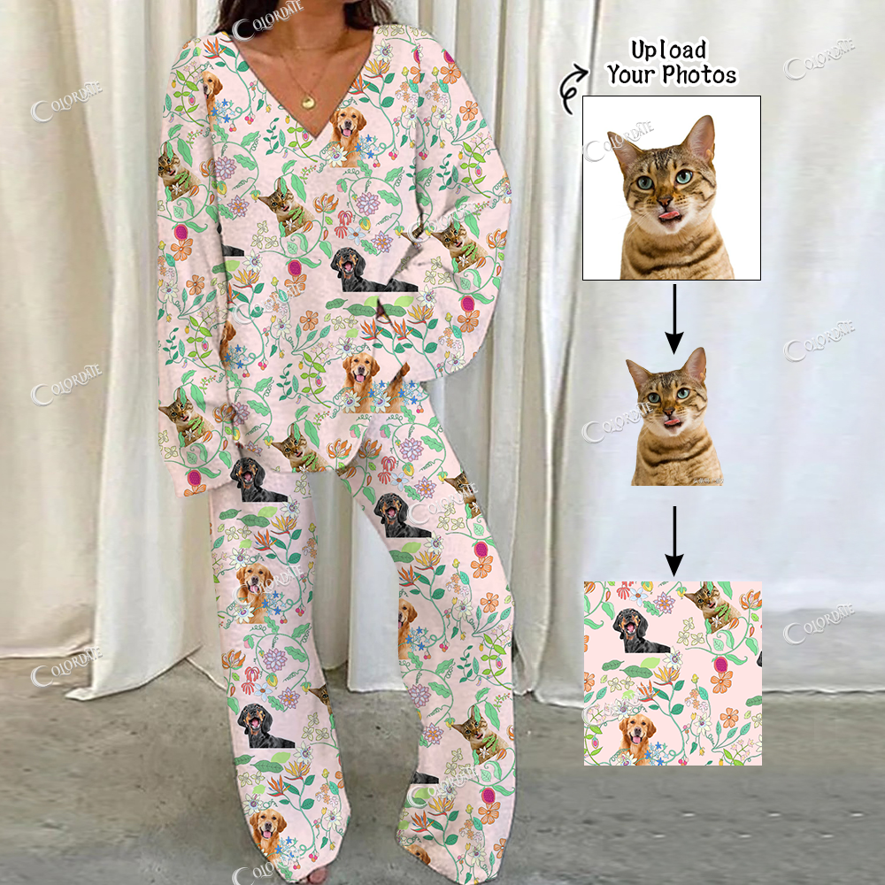 Addcustom Your Photos Loungewear Set For Women