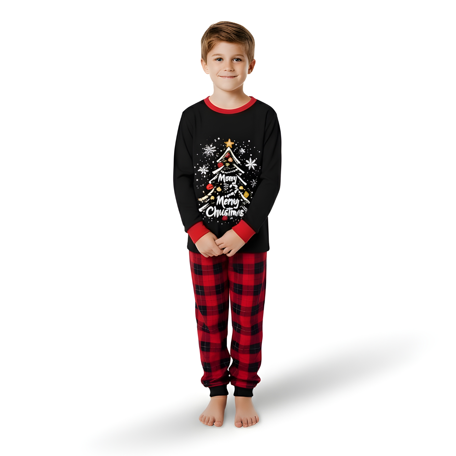 Merry Merry Christmas Printed Pajama Set