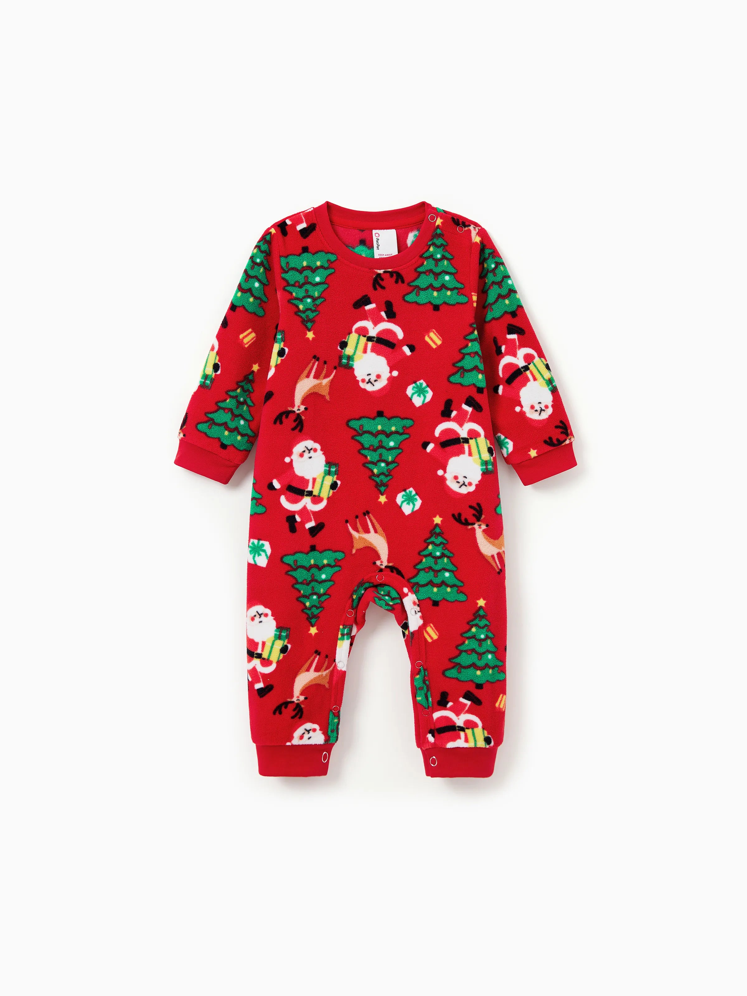 Christmas Matching Family Pajamas Set Santa Claus and Christmas Tree PJS
