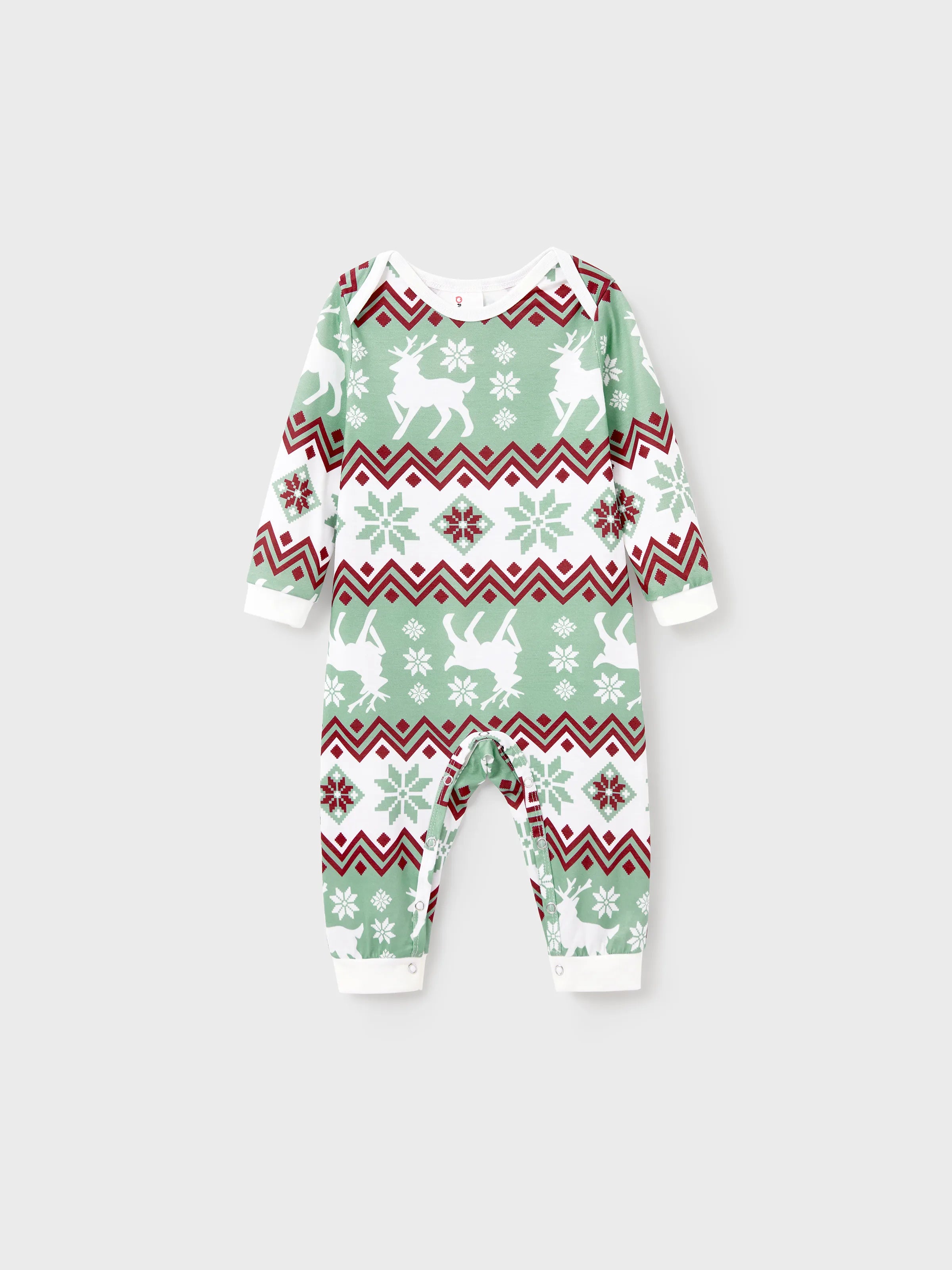 Christmas Matching Family Pajamas Set Christmas Spirit and Snowflake Print PJS