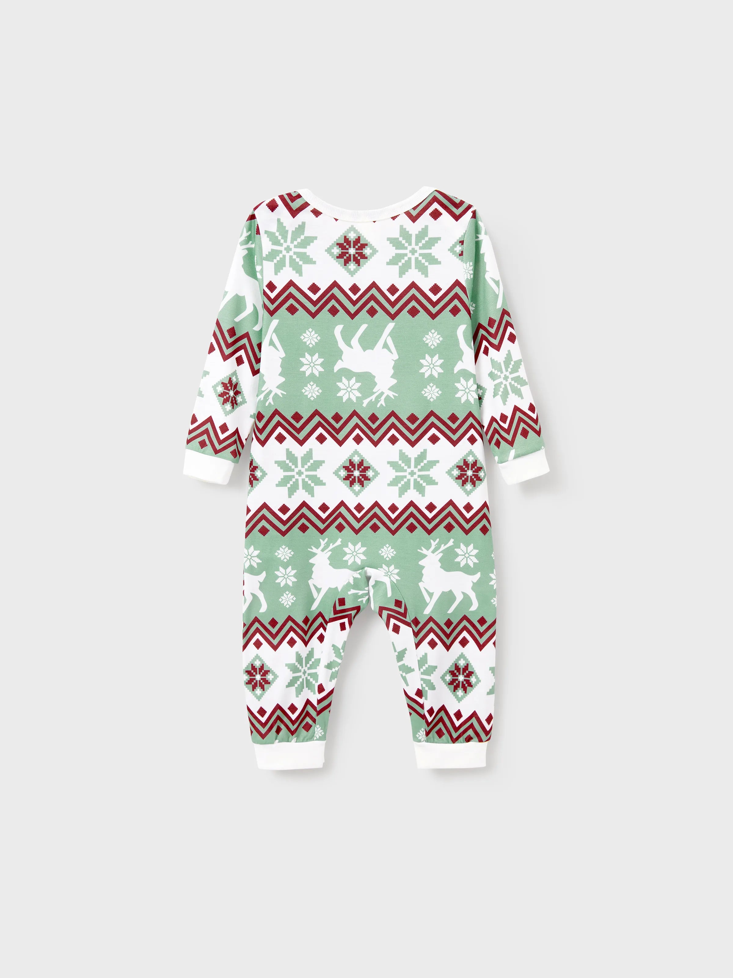 Christmas Matching Family Pajamas Set Christmas Spirit and Snowflake Print PJS