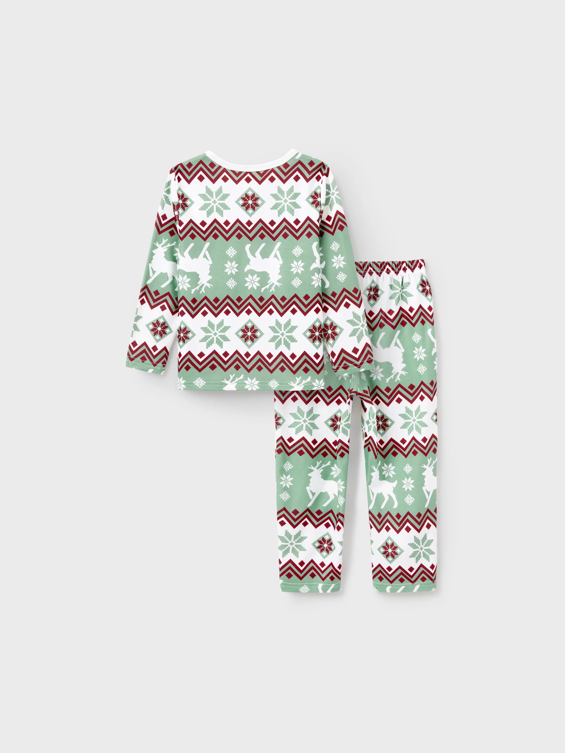 Christmas Matching Family Pajamas Set Christmas Spirit and Snowflake Print PJS