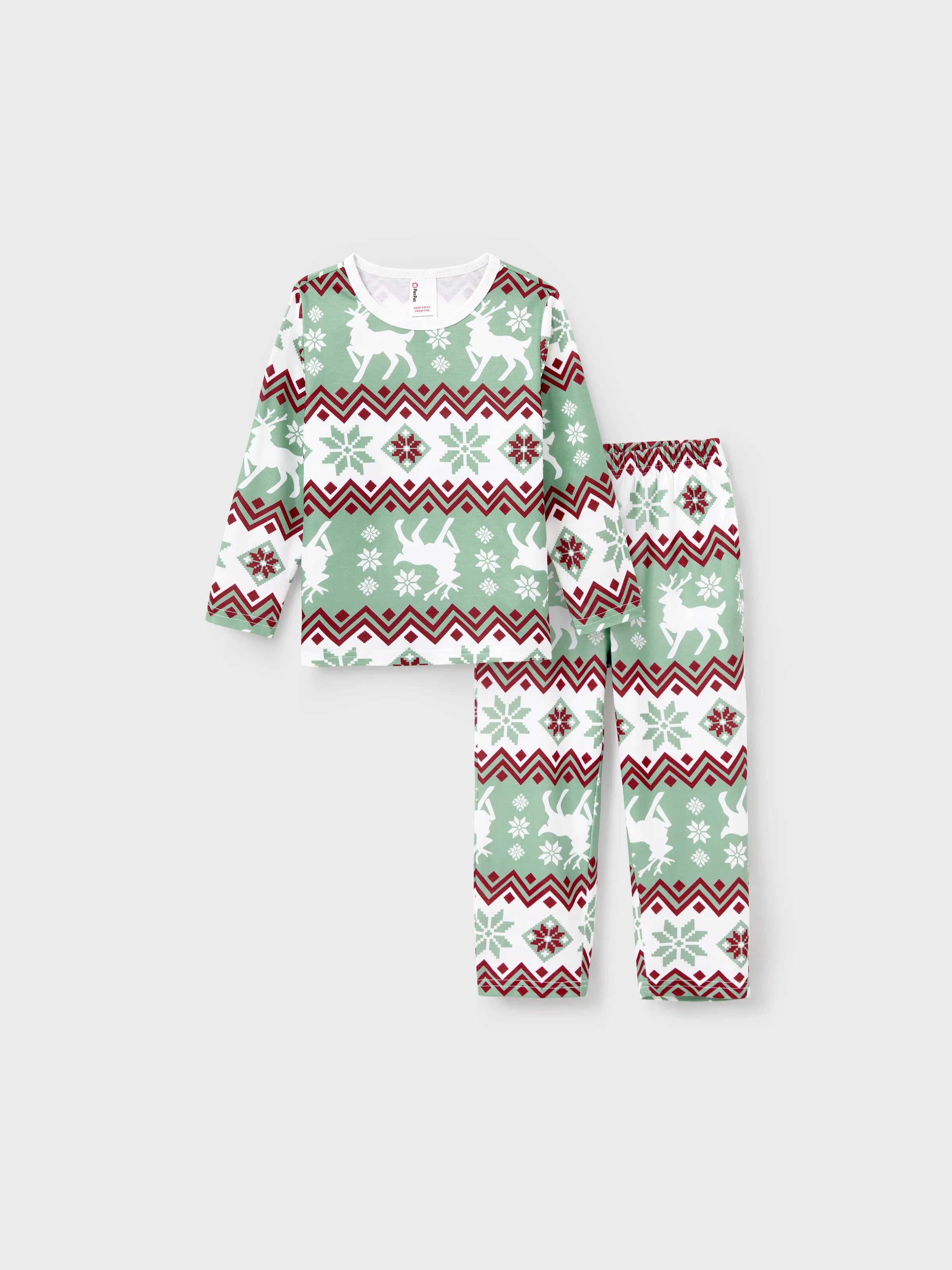Christmas Matching Family Pajamas Set Christmas Spirit and Snowflake Print PJS