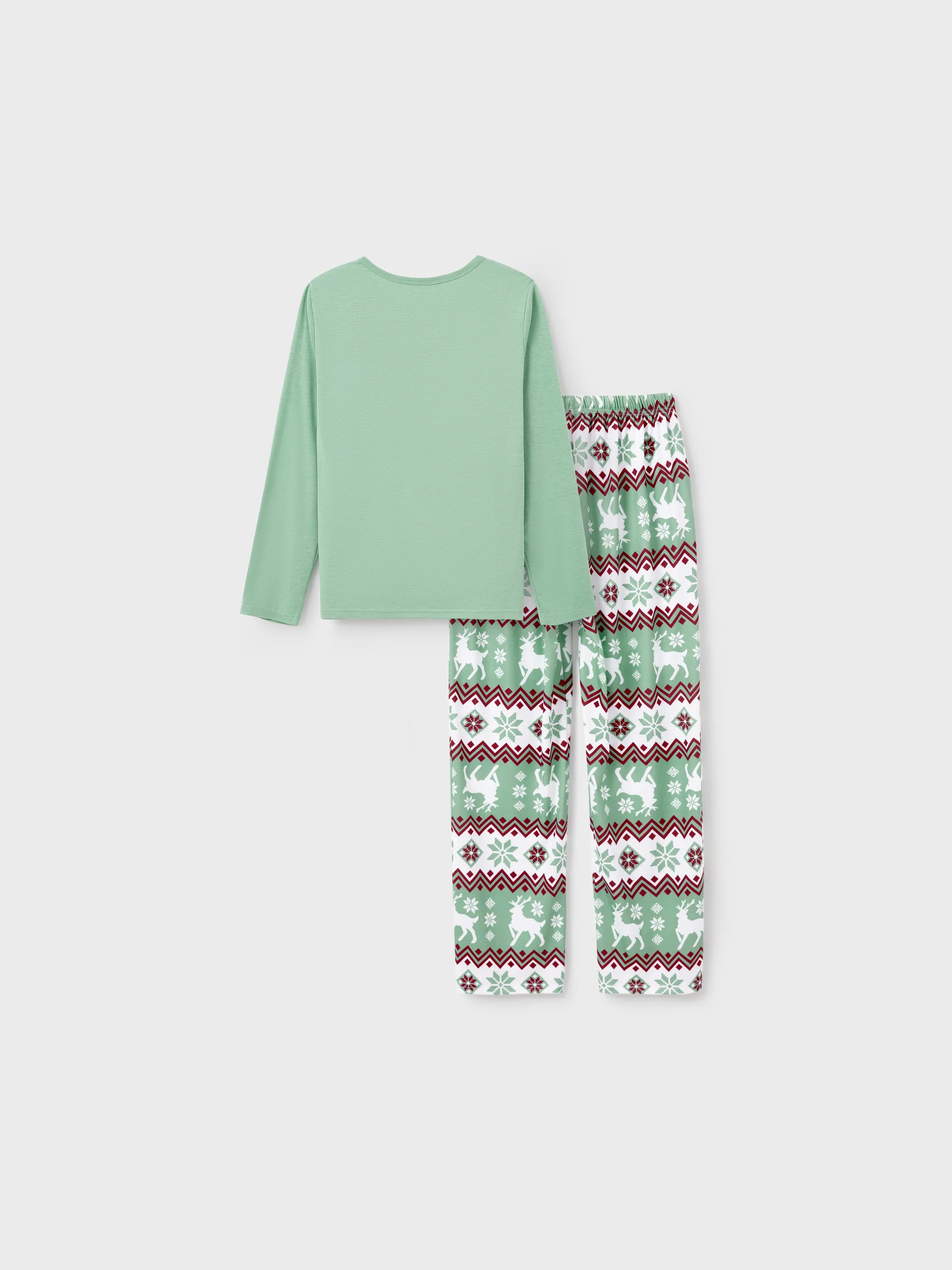Christmas Matching Family Pajamas Set Christmas Spirit and Snowflake Print PJS