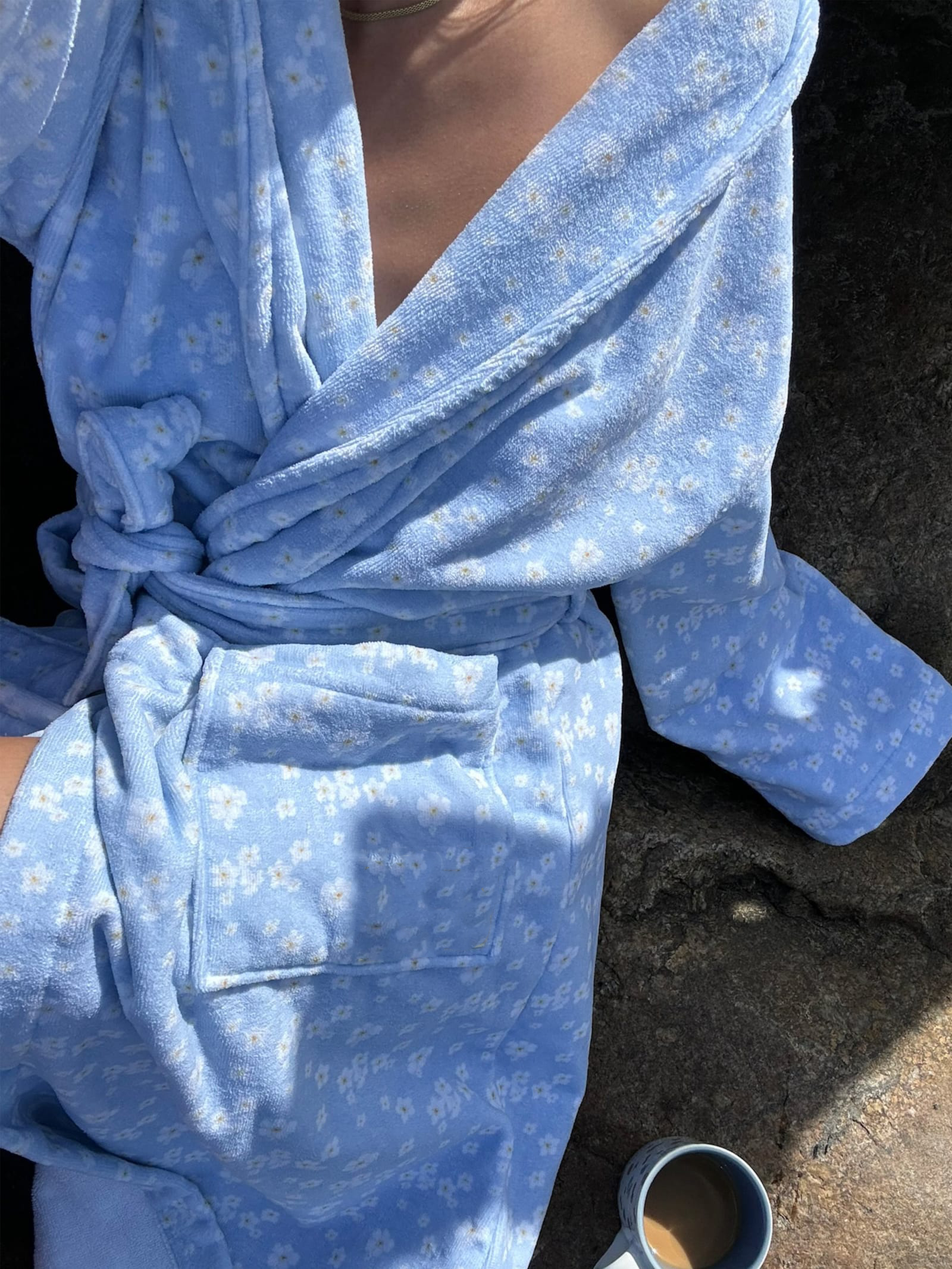 Dream Blue Little Flower Robe 