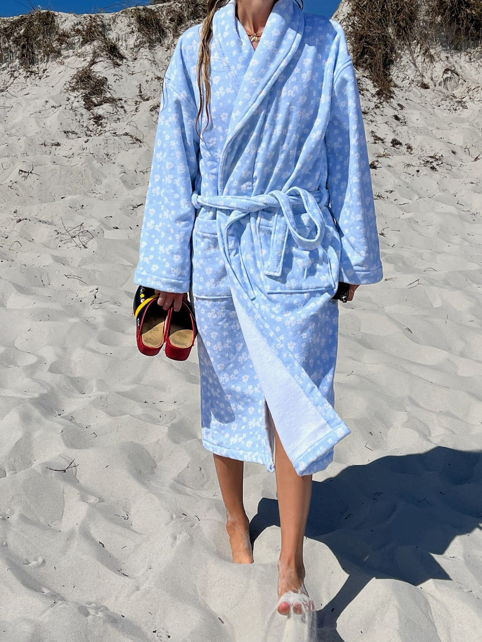 Dream Blue Little Flower Robe 