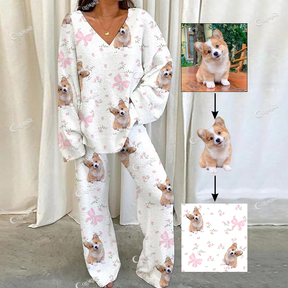 Customized Picture Print Loungewear Set For Women