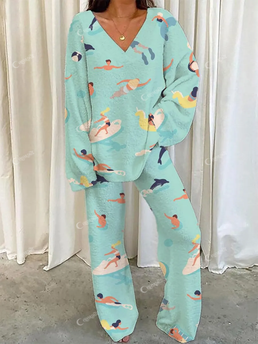 Women's Summer Pool Sweater Set