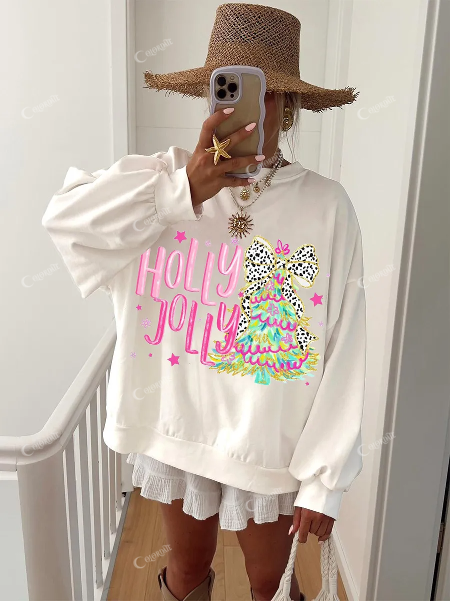 Women's Christmas Tree Letter Sweatshirt