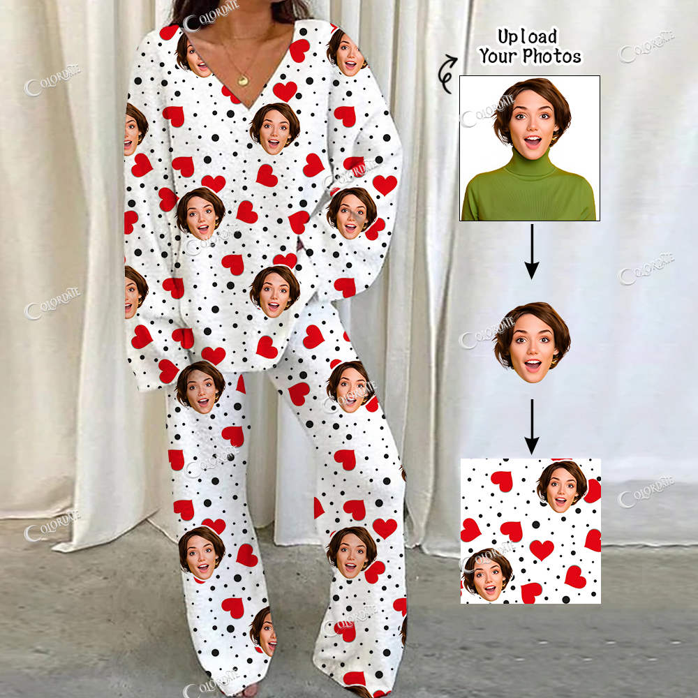 Addcustom Your Photos Loungewear Set For Women