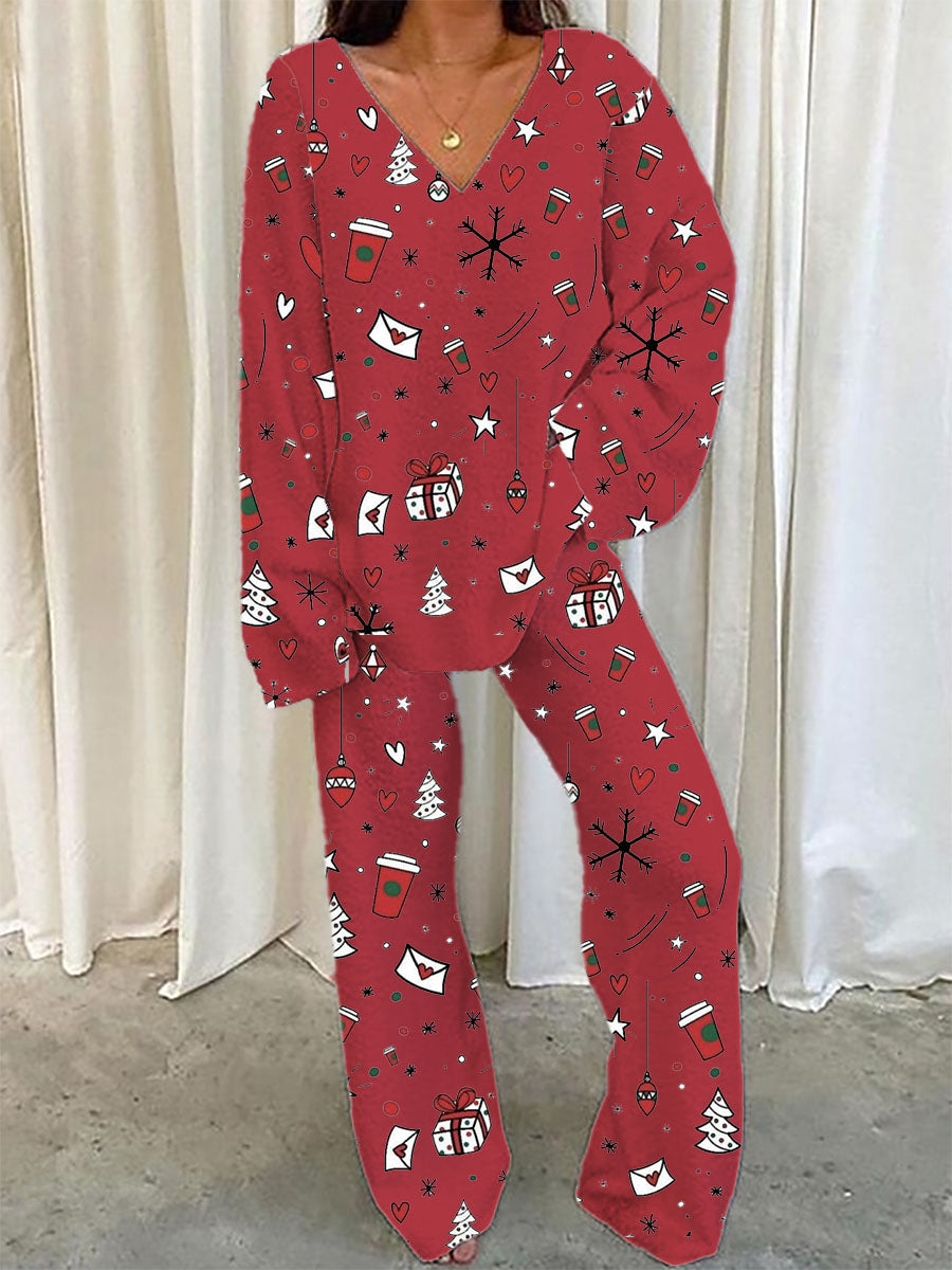 Merry Christmas Loungewear Set For Women