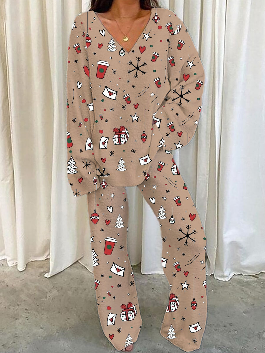 Merry Christmas Loungewear Set For Women