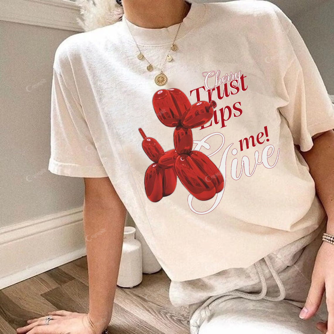 Women's Trust Me Print Round Neck Short Sleeve Tee