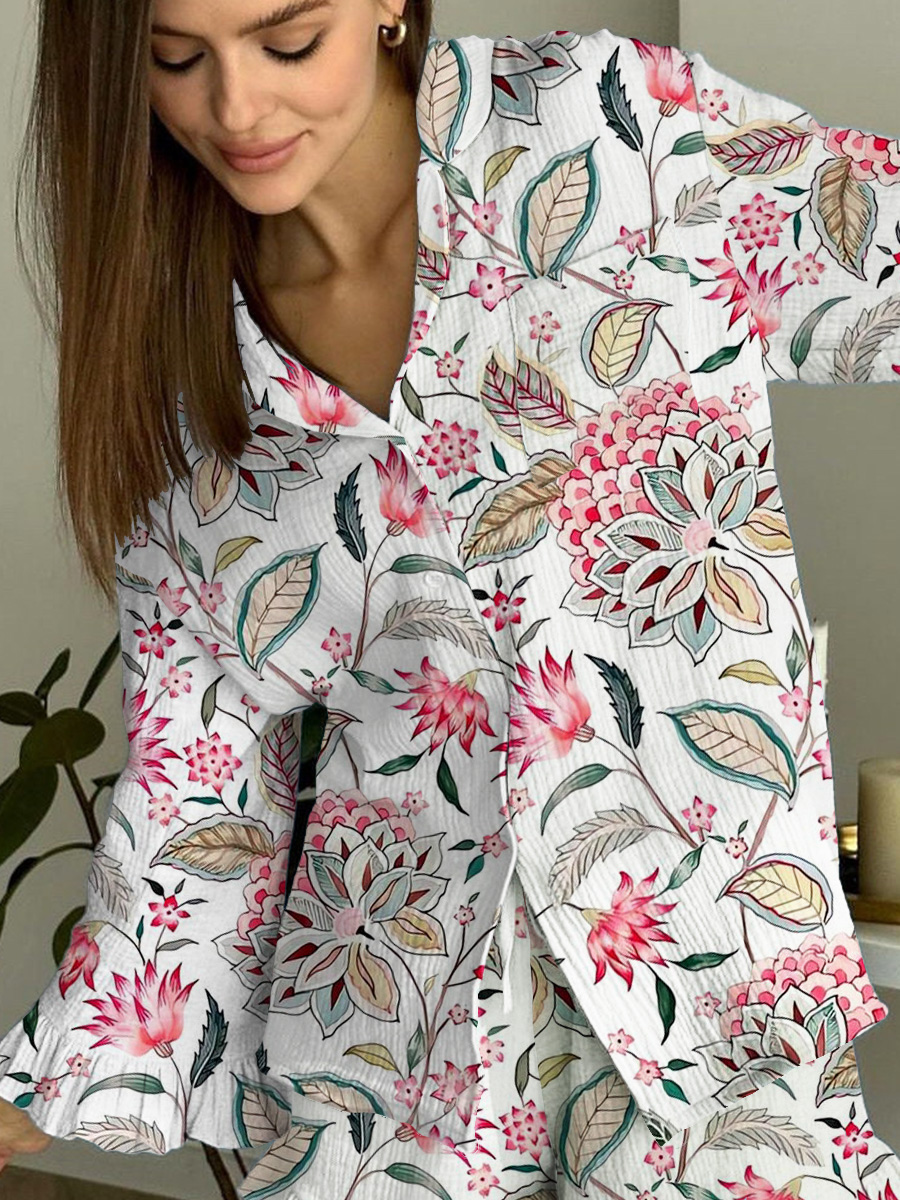 Women's Classic Floral Art Pajama Set