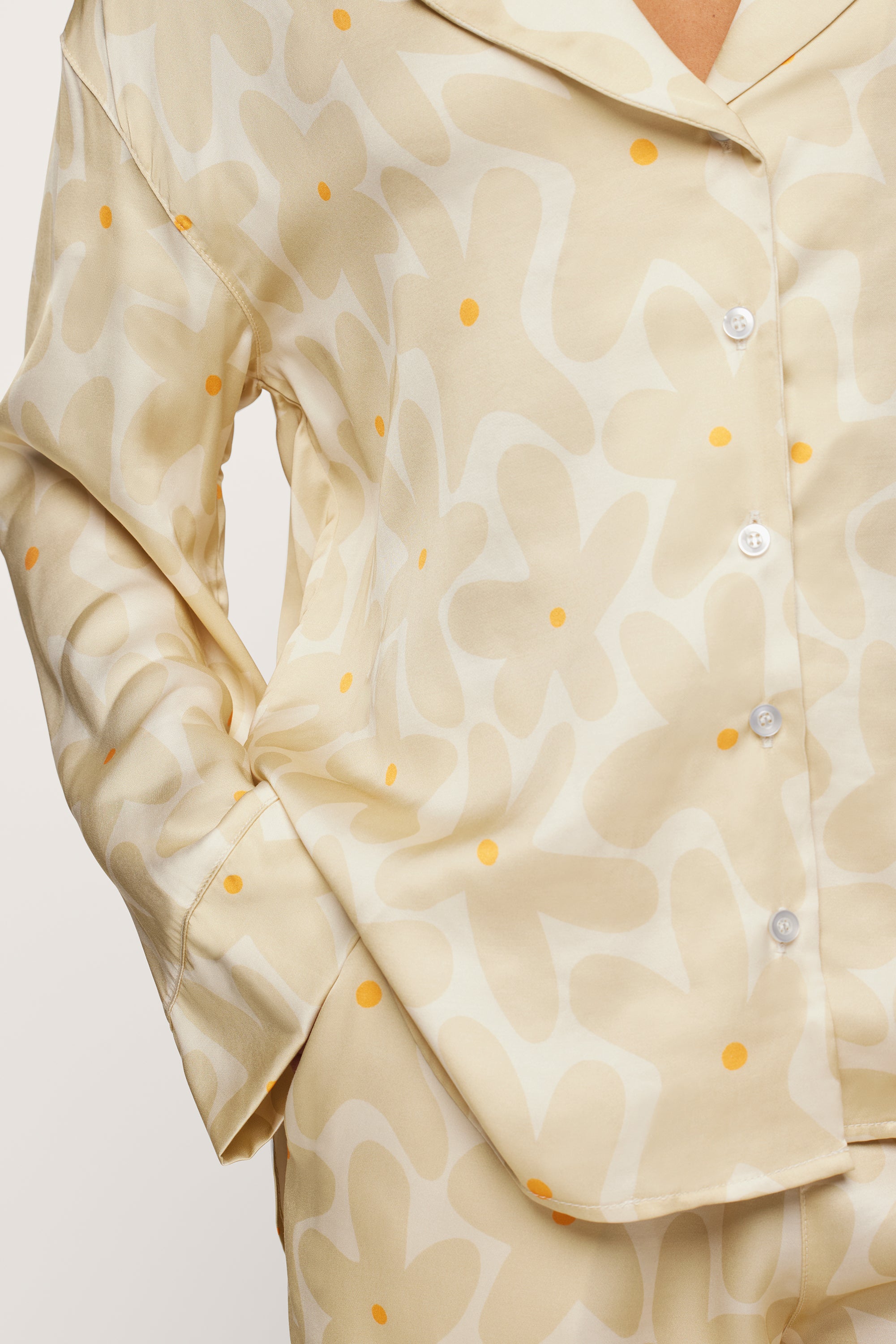 Abstract Daisy Long Pajama Set