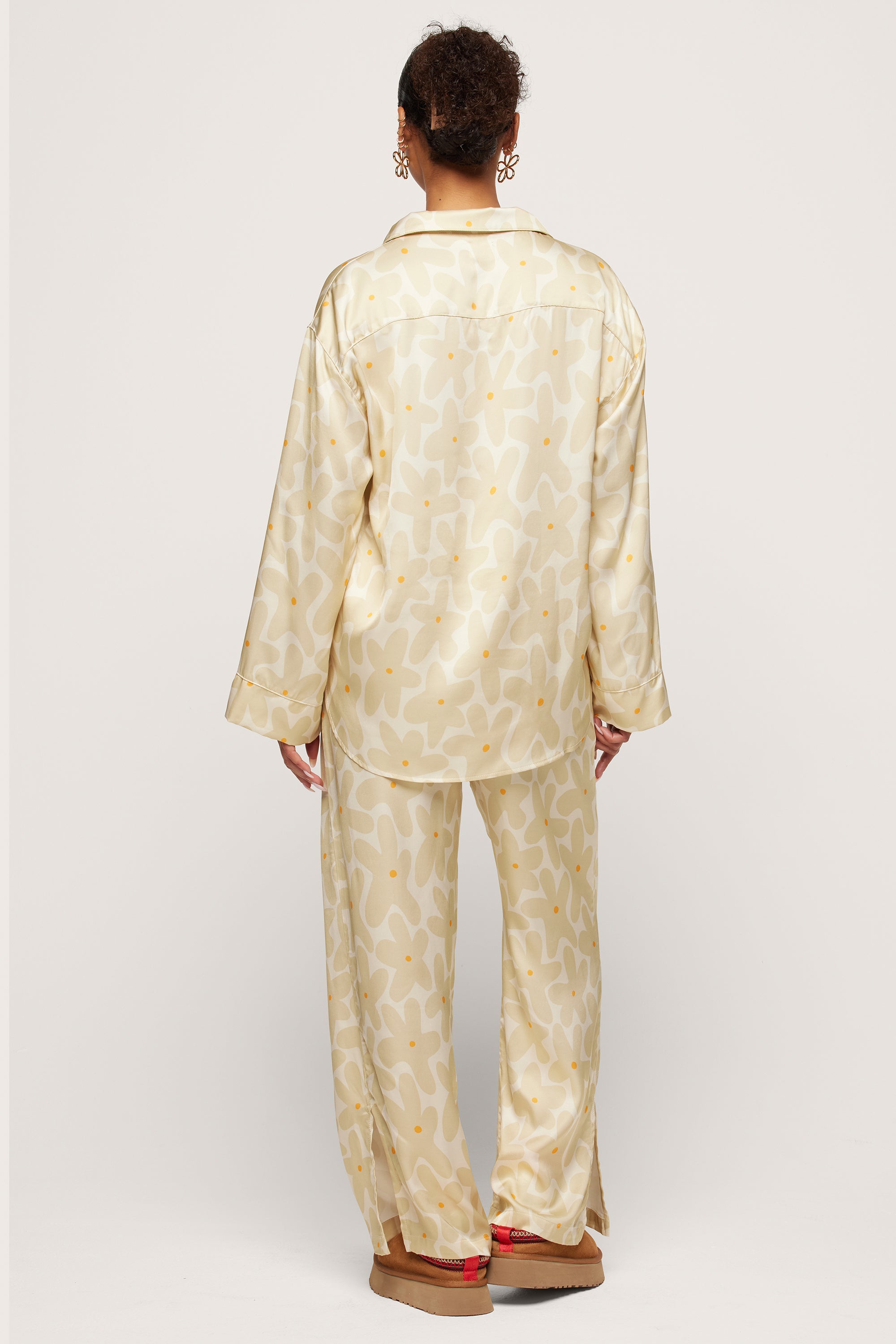 Abstract Daisy Long Pajama Set