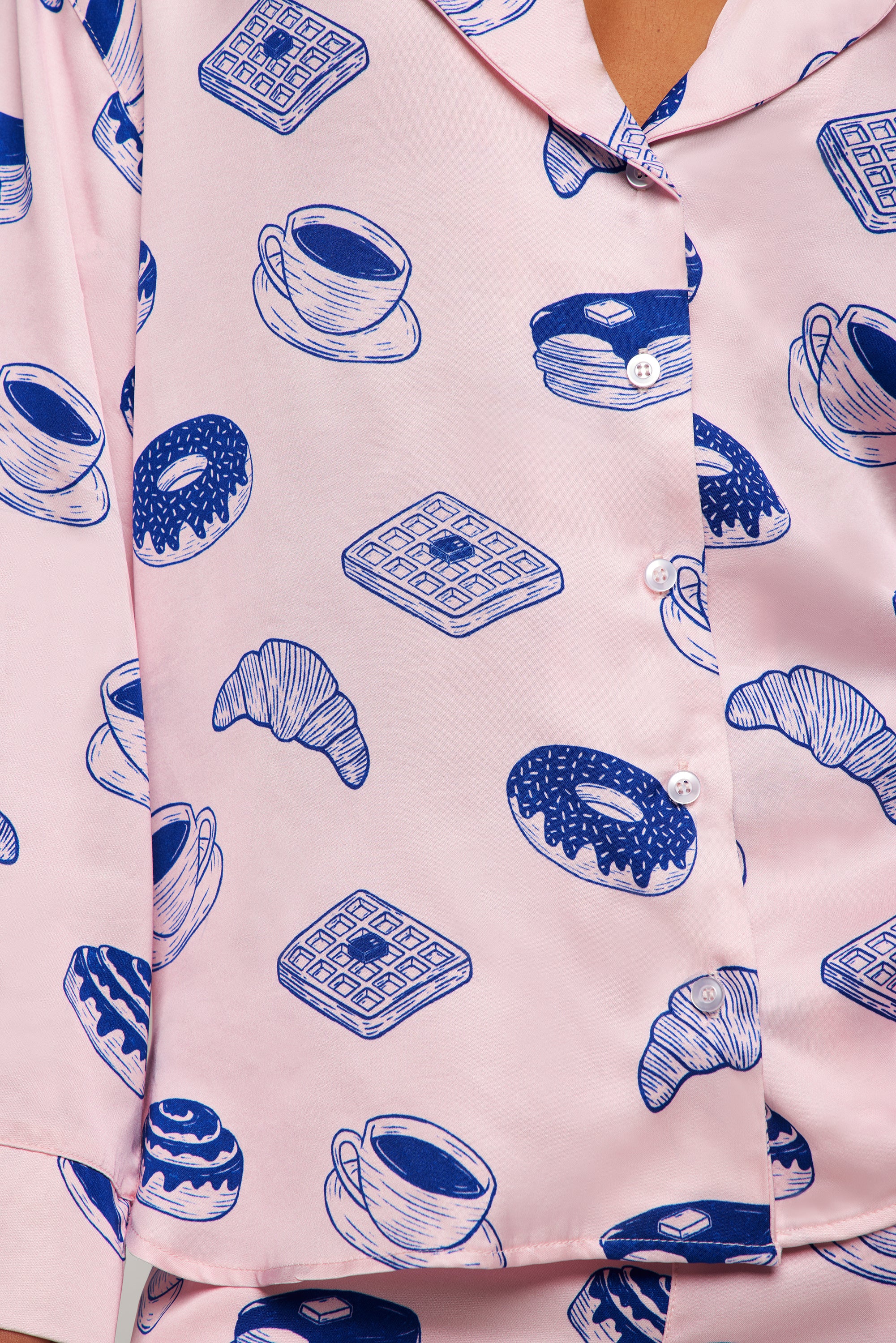 Breakfast Long Pajama Set