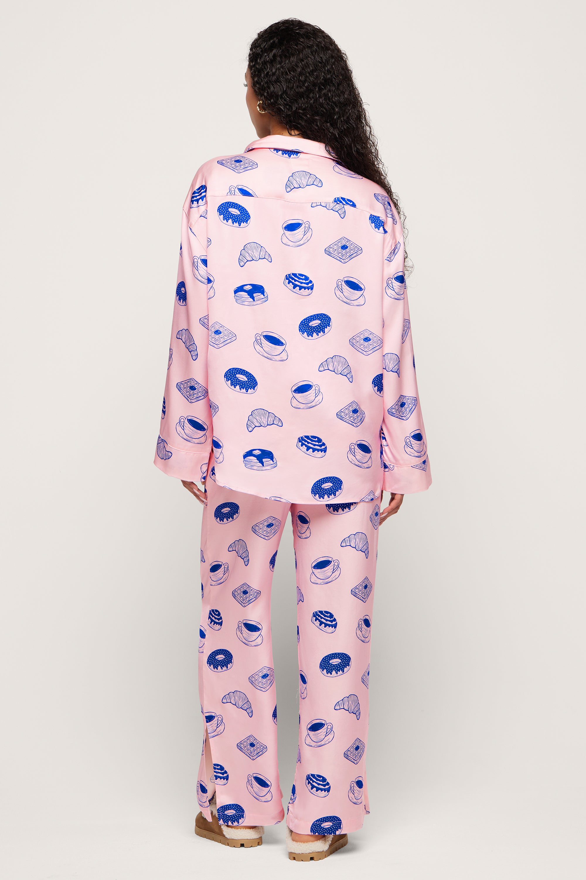 Breakfast Long Pajama Set