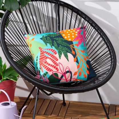  Vibrant Tropical Floral Outdoor Cushion
