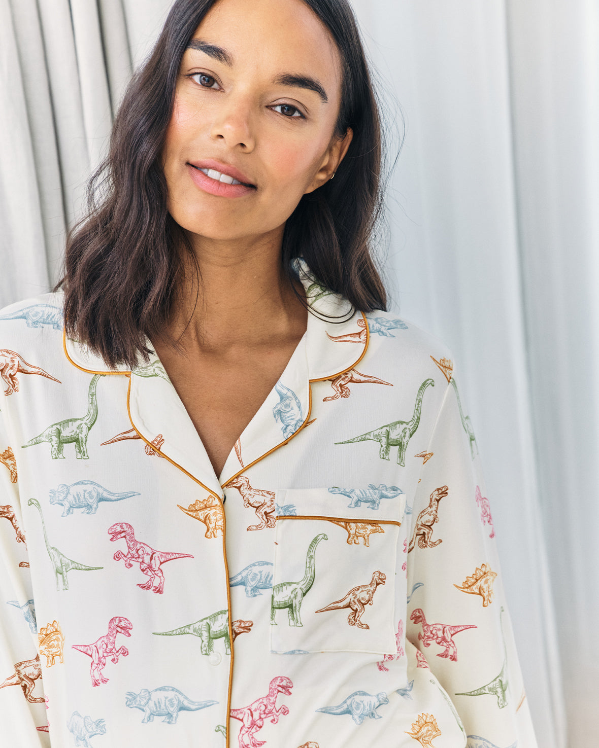 Maternity Dinosaur Print Long Pyjama Set