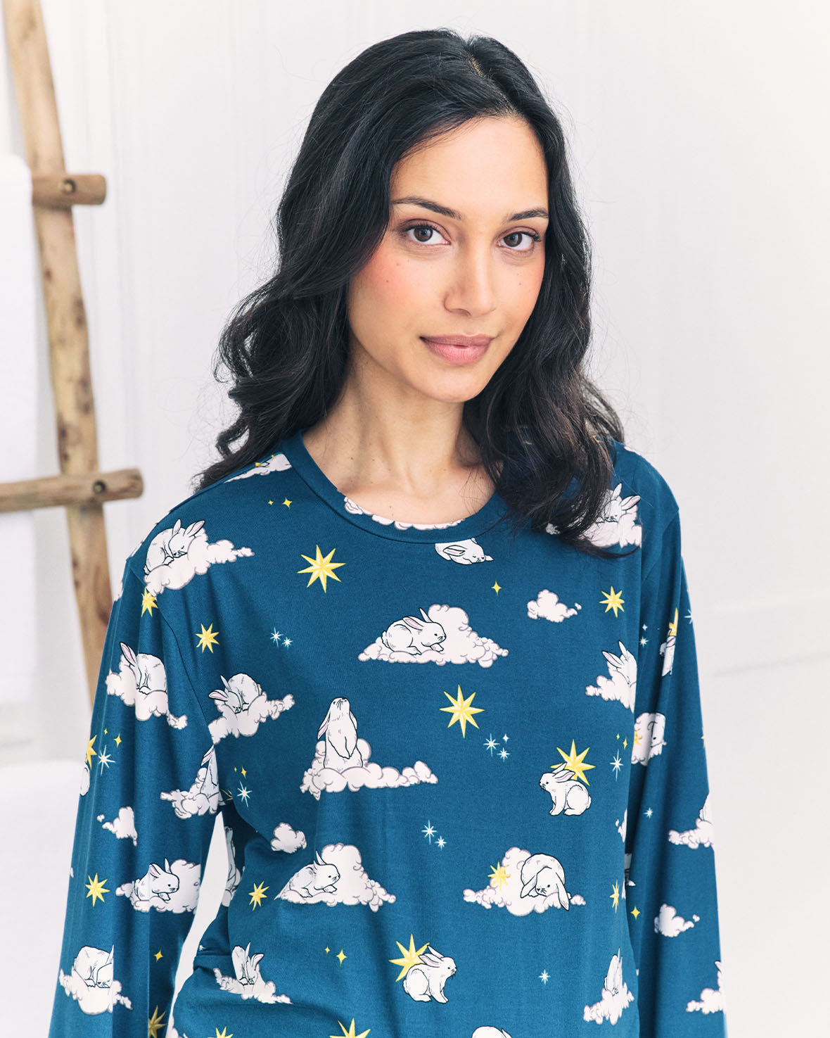 Maternity Celestial Bunny Print Long Pyjama Set