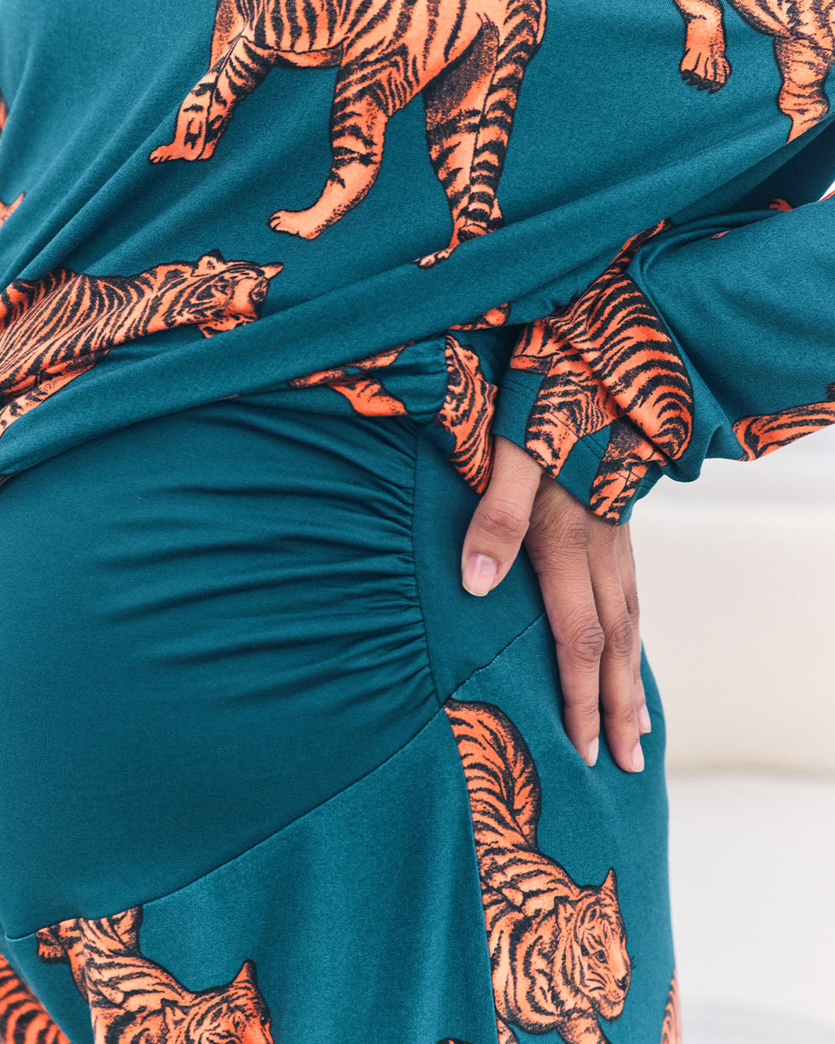 Maternity Tiger Print Long Pyjama Set