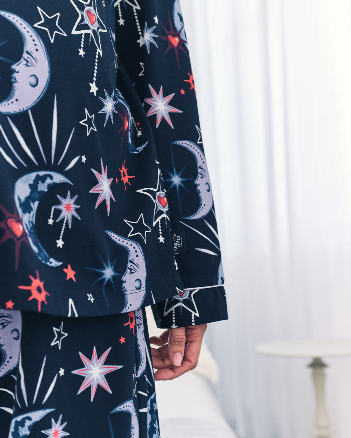 Maternity Organic Cotton Mystic Moon Print Long Pyjama Set